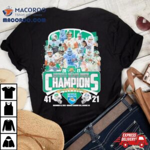 Ohio Bobcats Team Myrtle Beach Bowl Champions Win Georgia Southern Final Score Tshirt