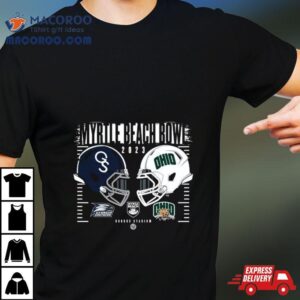 Ohio Bobcats Vs Georgia Southern 2023 Myrtle Beach Bowl Dueling Helmets Shirt