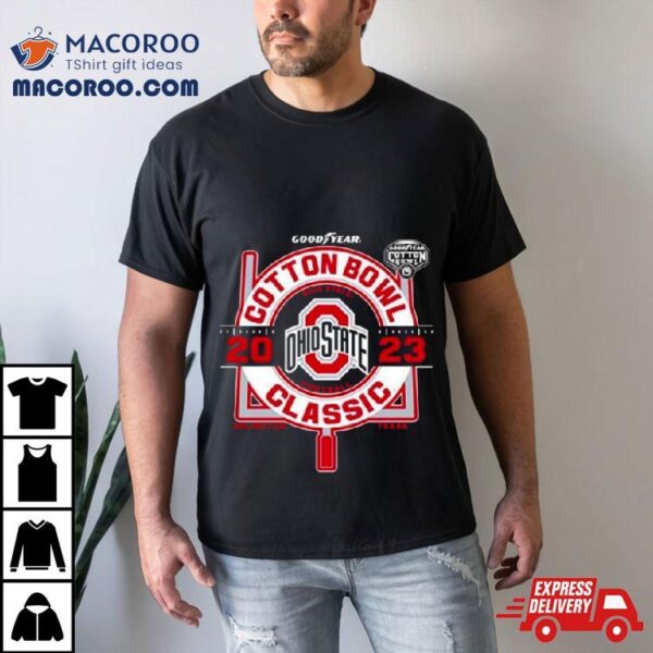 Ohio State Buckeyes 2023 Circle Cotton Bowl Bound T Shirt