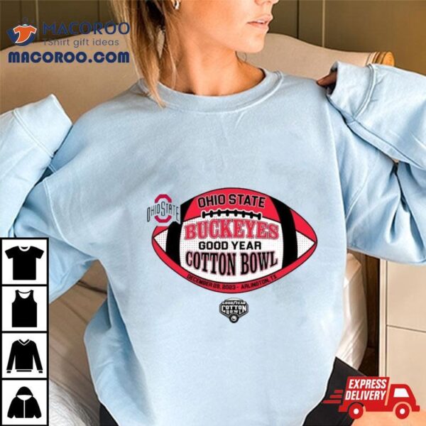 Ohio State Buckeyes 2023 Football Icon Elevated Bound Goodyear Cotton Bowl Dec 29 Shirt