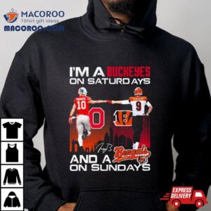 Ohio State Buckeyes On Saturdays Cincinnati Bengals On Sundays Tshirt