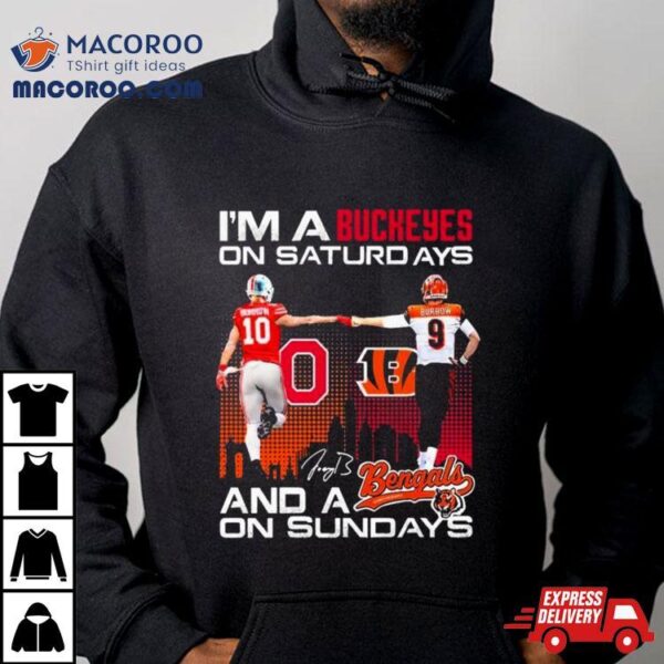 Ohio State Buckeyes On Saturdays Cincinnati Bengals On Sundays Shirt