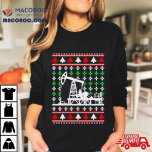 Oil Rig Pump Drill Christmas Tshirt