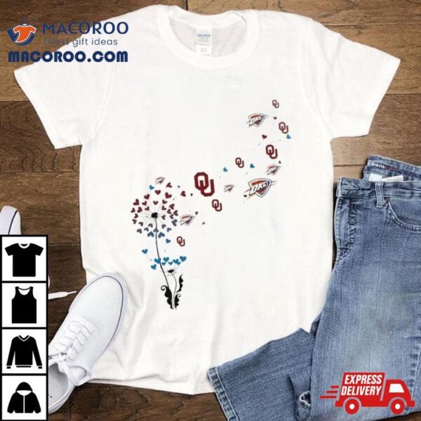 Oklahoma Sooners & Oklahoma City Thunder Dandelion Flower 2023 Shirt