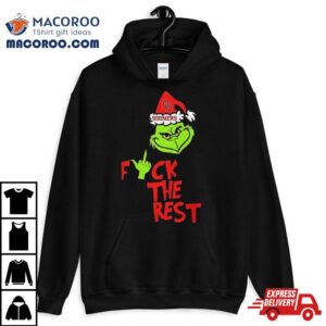 Oklahoma Sooners Santa Grinch Hat Fuck The Rest Christmas Tshirt