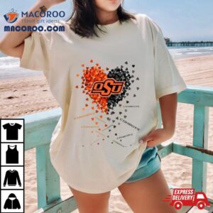 Oklahoma State Cowboys Tiny Heart Shape Tshirt