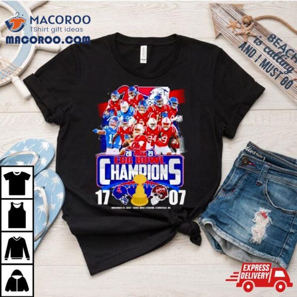 Ole Miss Rebels 2023 Egg Bowl Champions With 17 7 Points T Shirt