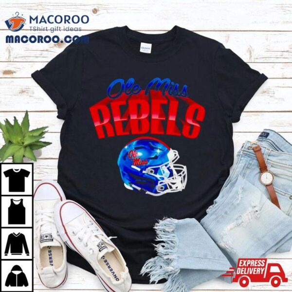 Ole Miss Rebels Football Glossy Helmet Shirt