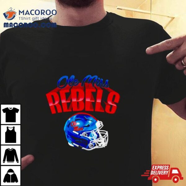 Ole Miss Rebels Football Glossy Helmet Shirt