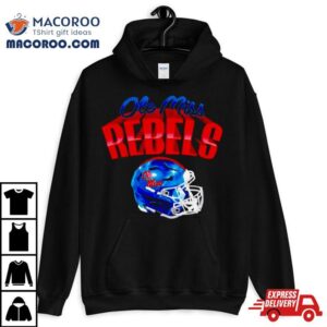 Ole Miss Rebels Football Glossy Helme Tshirt