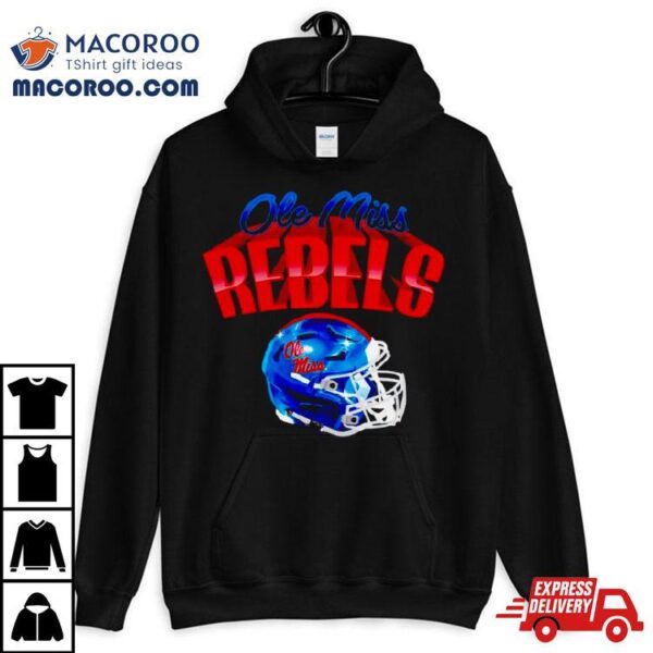 Ole Miss Rebels Football Glossy Helmet Shirt