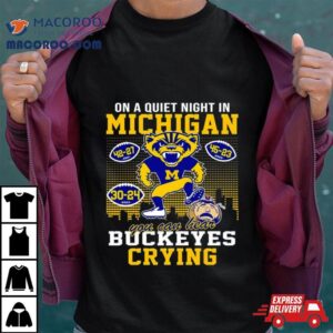 On A Quiet Night In Michigan Wolverines You Can Hear Buckeyes Crying Tshirt