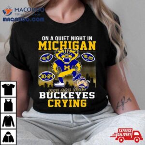 On A Quiet Night In Michigan Wolverines You Can Hear Buckeyes Crying Tshirt