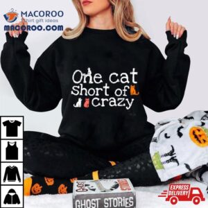 One Cat Short Of Crazy Funny Cute Kittens Tshirt