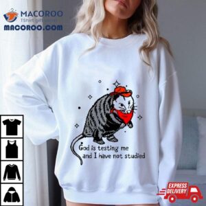 Opossum God Is Testing Me And I Have Not Studied Shirt Opossum God Is Testing Me And I Have Not Studied Shirt