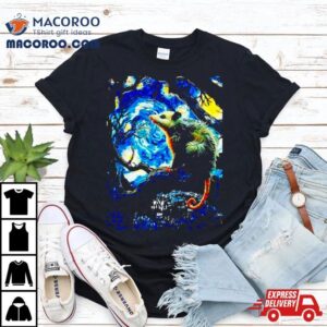 Opossums Starry Night Distressed Vintage Tshirt