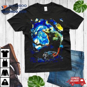 Opossums Starry Night Distressed Vintage Tshirt