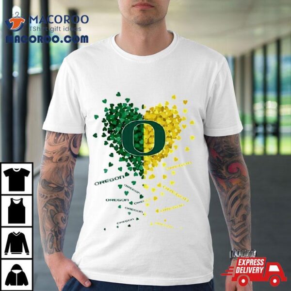 Oregon Ducks Tiny Heart Shape 2023 Shirt