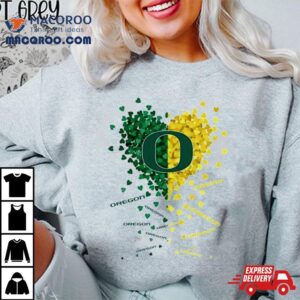 Oregon Ducks Tiny Heart Shape Tshirt