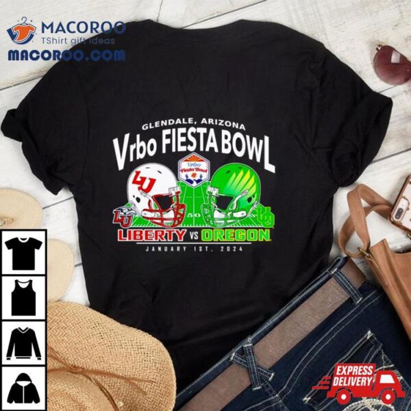 Oregon Ducks Vs. Liberty Flames 2024 Fiesta Bowl Matchup Tshirt