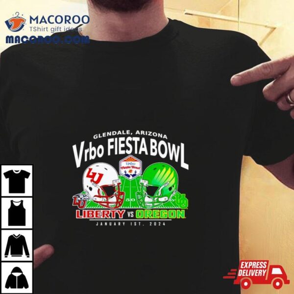 Oregon Ducks Vs. Liberty Flames 2024 Fiesta Bowl Matchup Tshirt