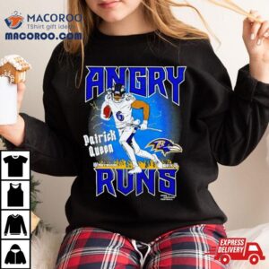 Patrick Queen Baltimore Ravens Angry Runs Vintage Tshirt