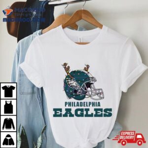 Philadelphia Eagles Helmet Deer Antlers Christmas T Shirt