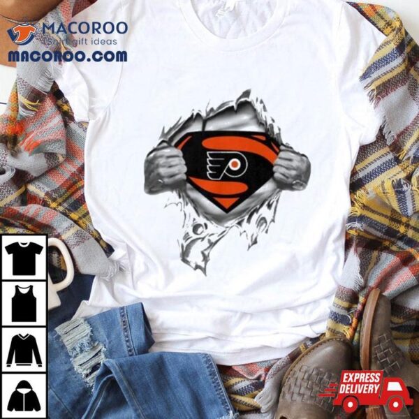 Philadelphia Flyers Blood Inside Superman Shirt