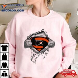 Philadelphia Flyers Blood Inside Superman Tshirt