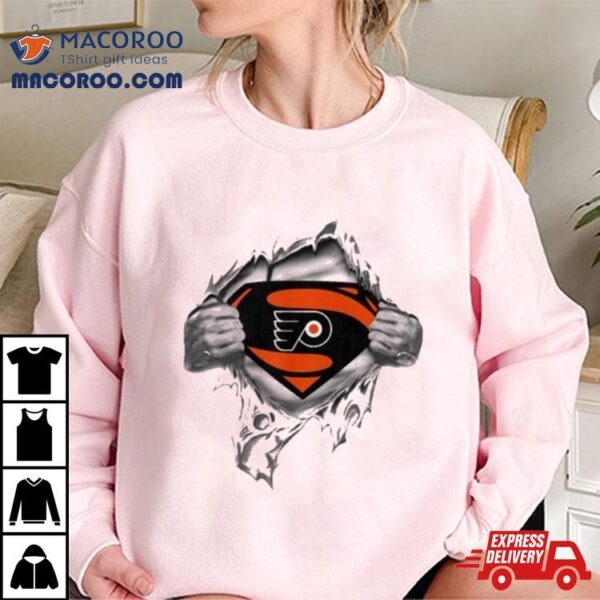 Philadelphia Flyers Blood Inside Superman Shirt