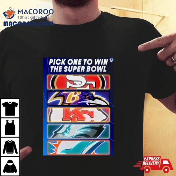 Pick One Team To Win The Super Bowl Nfl T Shirt