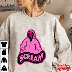 Pink Ghostface Art Lover Gifts Tshirt