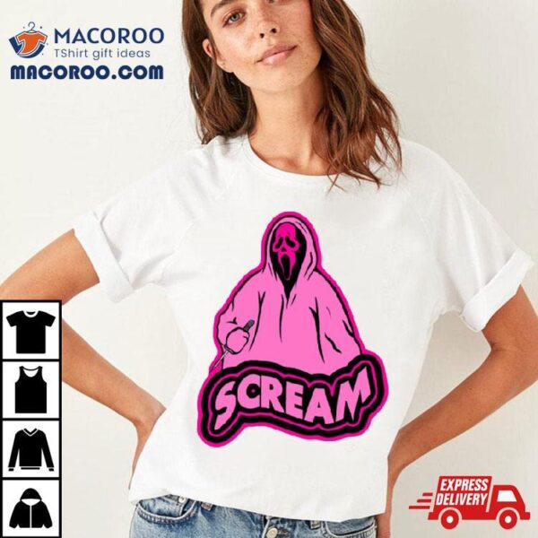 Pink Ghostface Art Lover Gifts Shirt