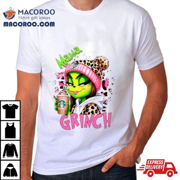 Pink Mama Grinch Leopard Shirt