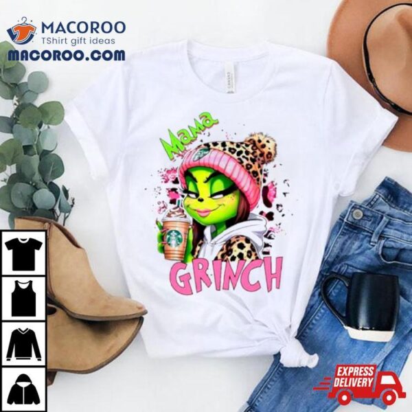 Pink Mama Grinch Leopard Shirt