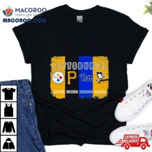 Pittsburgh Steelers Pirates Panthers And Penguins Sports Team Flag Tshirt