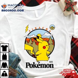 Pokemon Pikachu Camp Badge Tshirt