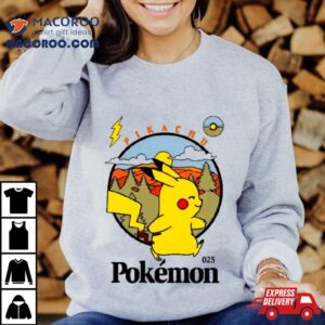 Pokemon Pikachu Camp Badge Tshirt