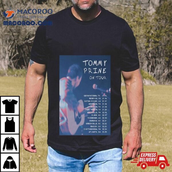 Poster Tommy Prine American Tour Jan And Feb 2024 Shirt