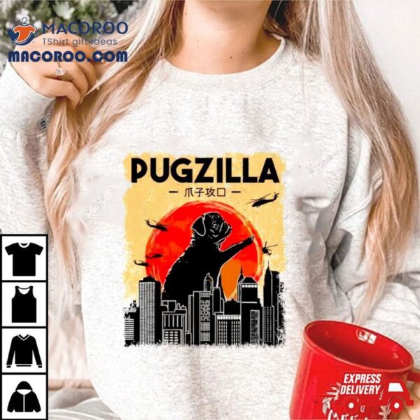 Pugzilla Funny Dog Shirt