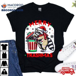 Raccoon Santa Merry Trashmas Christmas Shirt