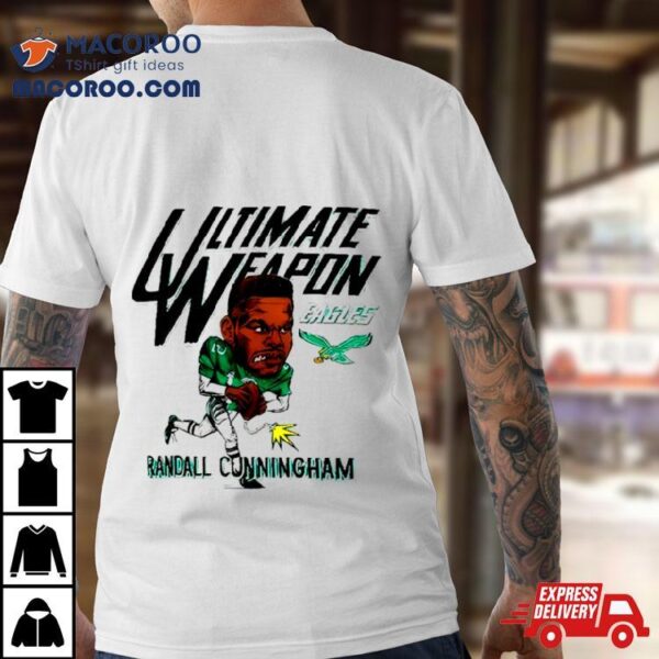 Randall Cunningham Philadelphia Eagles Homage Caricature Retired Player Tri Blend T Shirt