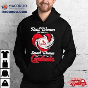 Real Women Love Baseball Smart Women Love The Arizona Cardinals Baseball Diamond Hear Tshirt