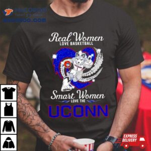 Real Women Love Basketball Smart Women Love The Uconn Huskies Shirt