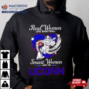 Real Women Love Basketball Smart Women Love The Uconn Huskies Tshirt