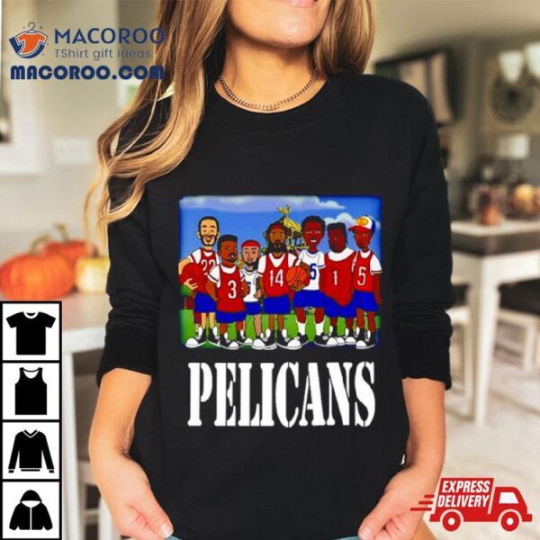 Recess X Pelicans Cartoon Shirt