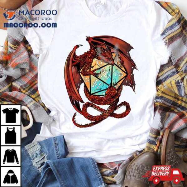 Red Dragon Dice Dungeons And Dragons Shirt