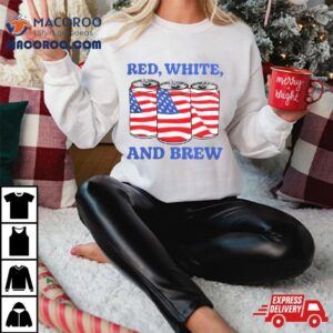 Red White And Brew American Flag Shirt