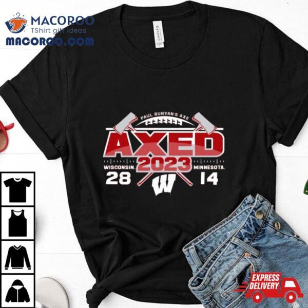 Red Wisconsin Badgers Vs Minnesota Golden Gophers 2023 Paul Bunyan’s Axe Score T Shirt