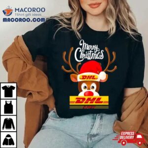 Reindeer Dhl Logo Merry Christmas Tshirt